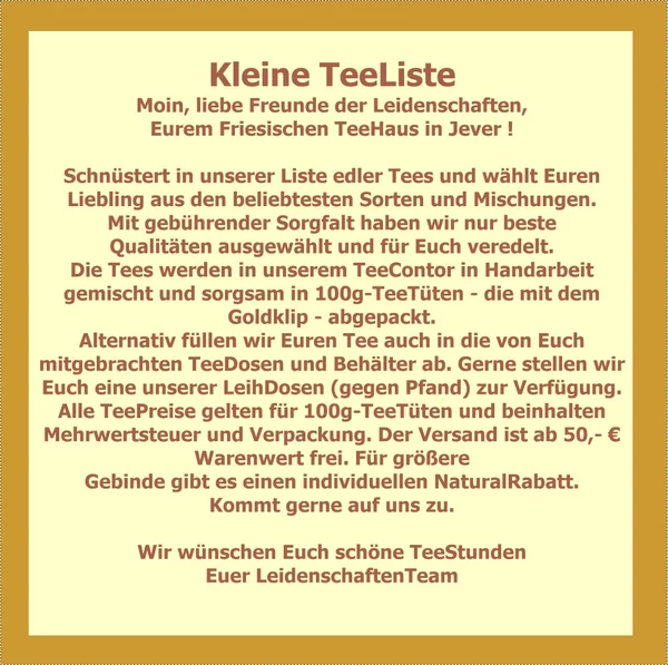 Kleine TeeListe: FrüchteTee
